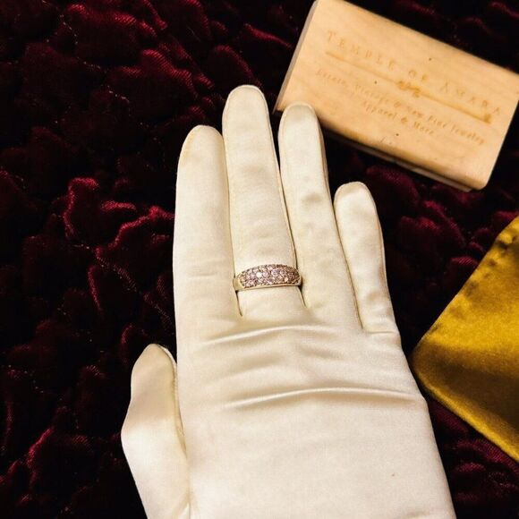 VINTAGE-14k Gold- Pink Diamond Ring -Size 9- 1 CT - Pink Champagne Diamond -4.2g - Picture 5 of 16